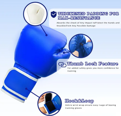 Miniatura 2 de Kids Boxing Gloves for Kids Boys Girls Youth Age 6-12 Years Training Gloves for Punching Bag Kickboxing Muay Thai Mitts MMA
