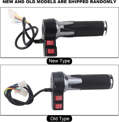 Miniatura 6 de Qiilu Empuñadura del acelerador, 1 par de 3 velocidades, empuñaduras para acelerador eléctrico con engranaje delantero y reverso