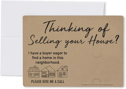 Miniatura 2 de Set of "Thinking of Selling Your House, I Have a Buyer" Real Estate Mailer Envelopes Included M40-M003