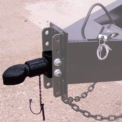Miniatura 2 de Acoplador ajustable para remolque de 2-5/16 pulgadas, capacidad de 12500 libras, recubrimiento en polvo negro, acoplador de montaje en canal