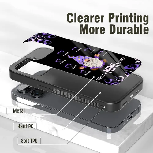 Miniatura 2 de Fundas de teléfono con nombre personalizado, regalo para el día de la madre, madre o mamá, para iPhone 11, 12, 13, 14, 15, 16, 17, Pro Max Plus Mini
