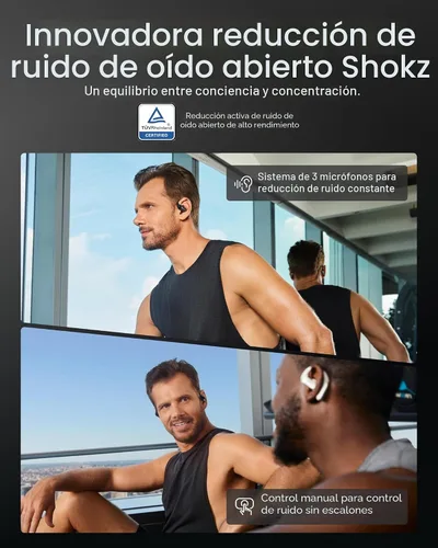 Miniatura 5 de SHOKZ OpenFit Pro - Auriculares inalámbricos de oreja abierta con reducción de ruido de oído abierto, optimizados para Dolby Atmos, graves
