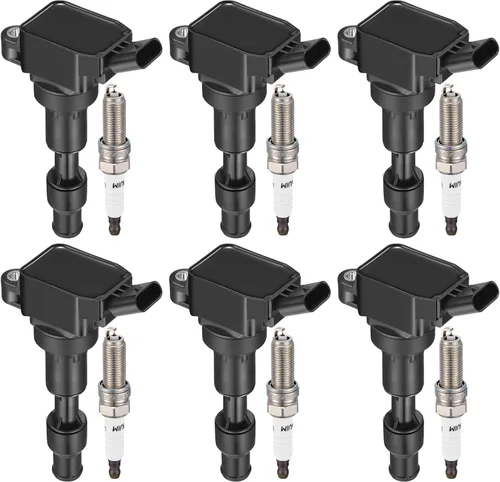 Miniatura 44 de BDFHYK Bobinas de encendido UF611 y bujía iridio XP6203 compatible con Hyundai Equus Genesis Sonata Tucson Kia Borrego K900 Optima Sorento V8 l4