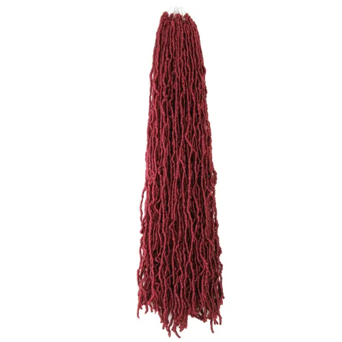 Miniatura 32 de Niseyo Rastas de pelo sintético de ganchillo de 24 pulgadas, 6 paquetes de extensiones de cabello sintético lacio de ganchillo largo