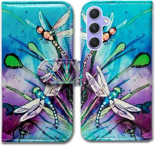 Miniatura 27 de Bcov Funda para Galaxy A54, diseño de pájaro negro y verde con tapa para teléfono con ranura para tarjeta y soporte para Samsung Galaxy A54 5G