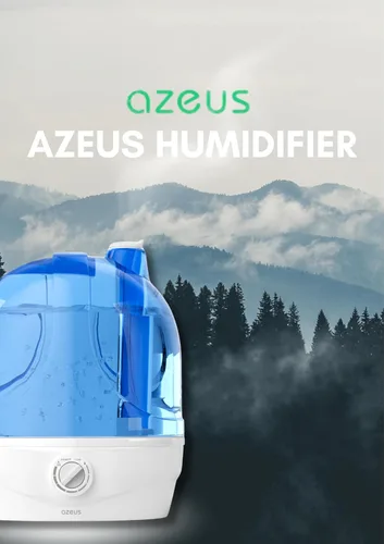 Miniatura 2 de AZEUS Humidificadores para dormitorio, humidificadores ultrasónicos de niebla fría de 2.8 L para el hogar, guardería y plantas, humidificador