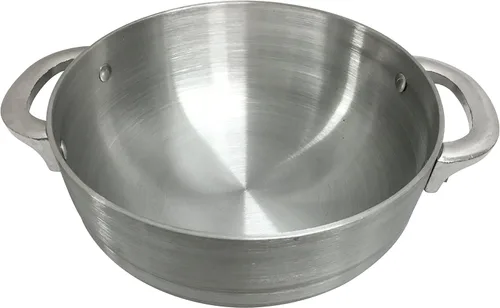 Miniatura 3 de Wee's Beyond Horno holandés Caldero de calibre pesado con tapa de aluminio, 3.7 cuartos de galón, color plateado