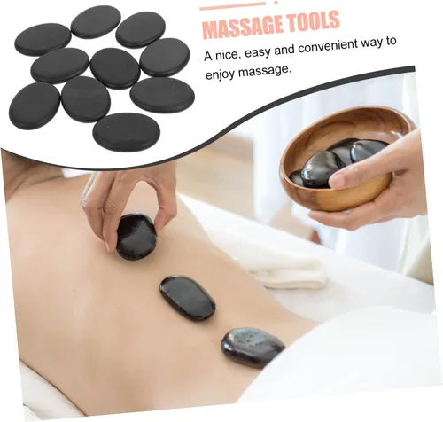 Miniatura 8 de Healeved 10 Uds. Masaje Energético Piedra Calentada Masajeador Aceites Esenciales para Masajeador Facial Masaje Facial Rocas Grandes Juego