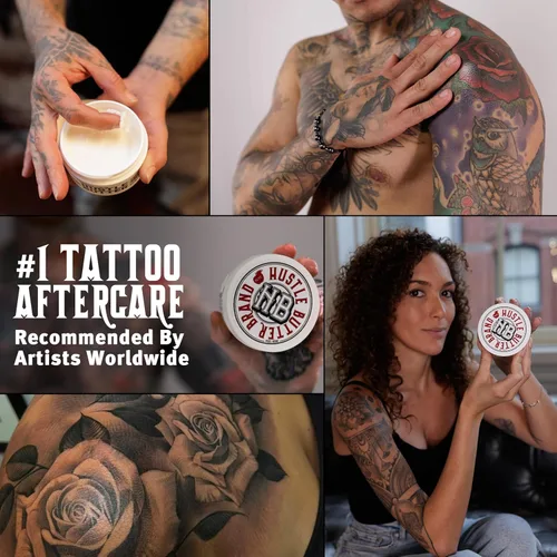 Miniatura 7 de Hustle Butter Tattoo Aftercare - Bálsamo para tatuajes de 5 onzas, cura + protege nuevos tatuajes y rejuvenece los tatuajes más antiguos, crema 100%