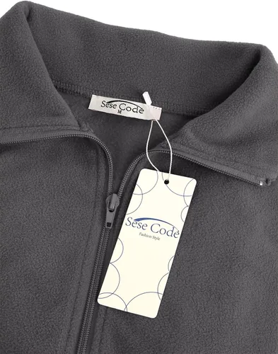 Miniatura 24 de SeSe Code Chaleco de forro polar ligero con cremallera frontal y bolsillos para mujer