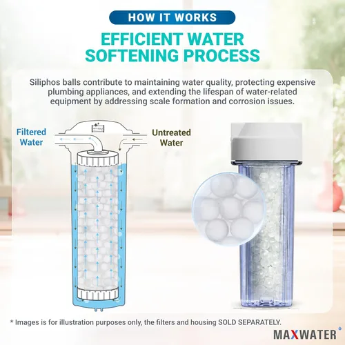 Miniatura 2 de Max Water Siliphos - Variación de bolsa de medios de filtro antiincrustación (5 libras) compatible con filtros de agua recargables de fosfato