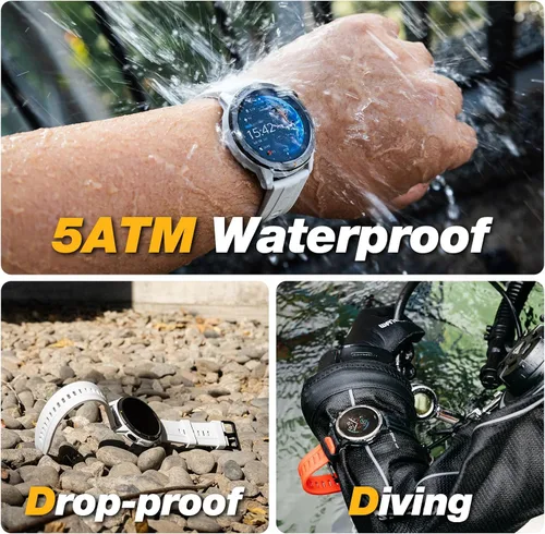Miniatura 2 de AGM Legion - Reloj inteligente GPS resistente, resistente al agua 5 ATM, a prueba de golpes y caídas, más de 100 modos deportivos, llamadas