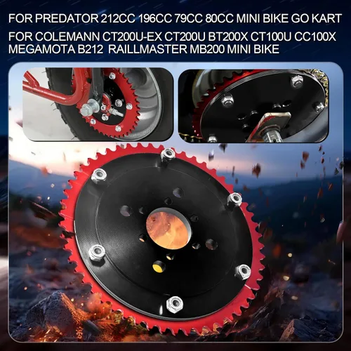 Miniatura 3 de Piñón dividido universal de cadena 35 de 53T con adaptador para Predator 212cc 196cc 79cc Go Kart Mini Bike CT200U-EX CT200U BT200X CT100U MB200
