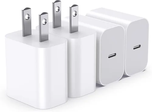 Miniatura 9 de Bloque de carga USBC para enchufe de carga de iPhone 17, certificado MFI rápido USB C cubo de pared, paquete de 2 adaptadores de corriente