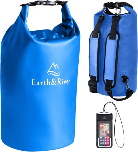 EARTH&RIVER Mochila seca impermeable de alta calidad, extra gruesa, protección para todas las actividades acuáticas y campamentos, bolsa seca ligera