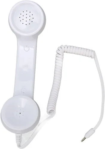 Miniatura 7 de Auricular retro para teléfono, receptor de teléfono celular, receptor de teléfono celular multifunción a prueba de radiación con enchufe de sonido