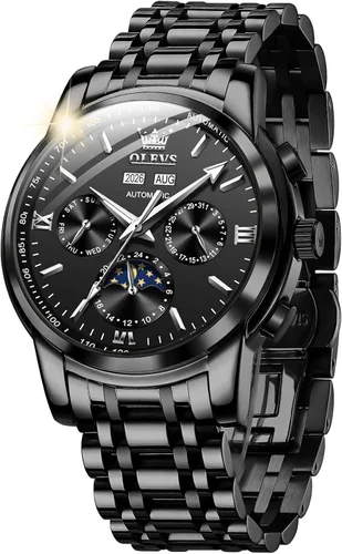 Miniatura 54 de OLEVS Relojes automáticos para hombre, esqueleto mecánico, de lujo, a la moda, reloj de pulsera luminoso impermeable