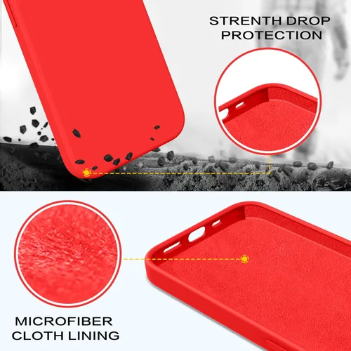 Miniatura 312 de GUAGUA Funda compatible con iPhone 17 Pro Max de 6.9 pulgadas, silicona líquida, goma de gel suave, delgada, forro de microfibra delgada