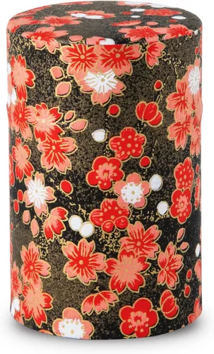 Miniatura 9 de NOREN Lata de Té Japonés (Papel Yuzen Washi), Tamaño de 3.5 oz Hecho en JAPÓN con Tapa Interior Incluida Hermética a Prueba de Humedad/Frasco
