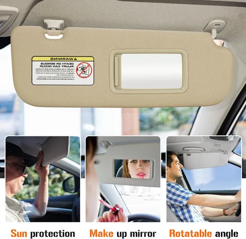 Miniatura 4 de Visera solar derecha para Hyundai Elantra 2011-2015 (no compatible con el modelo GT), repuesto de parasol beige del lado del pasajero 852203X000TX