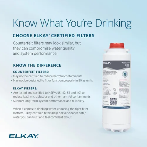 Miniatura 5 de Elkay WaterSentry 51600C - Filtro de alta capacidad con certificación NSF/ANSI de microplásticos (llenadores de botellas mejorados)
