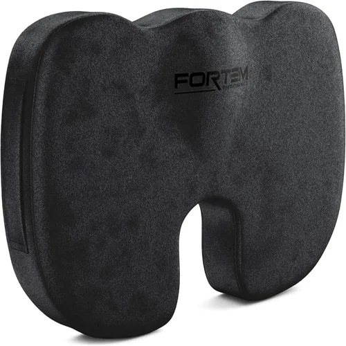 Miniatura 26 de FORTEM Cojín de asiento, cojín para silla de oficina, espuma viscoelástica para silla de escritorio, ciática, coxis, alivio del dolor de coxis