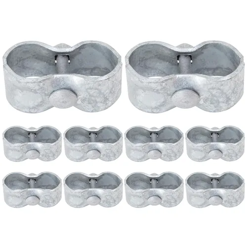 Miniatura 9 de VIVIDA Abrazaderas para perreras de perro de 1-3/8 pulgadas, paquete de 10 abrazaderas de panel de valla de eslabones de cadena, para tubo