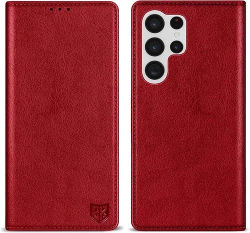 Miniatura 22 de ZZXX Funda tipo cartera para Samsung Galaxy S22 Plus con bloqueo RFID, soporte de ranura para tarjetas, funda protectora de cuero magnético fuerte