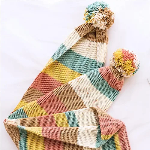 Miniatura 6 de Hilo de color de algodón para tartas, hilo multicolor arcoíris para tejer y tejer a ganchillo, 2 bolas de 7.05 oz, 45% algodón, 55% acrílico, hilo