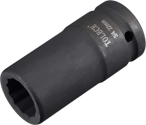 Miniatura 21 de uxcell 3/4-Inch Drive 0.827 in 12-Point Deep Impact Socket, CR-MO Steel 3.071 in Longitud, Tamaños métricos