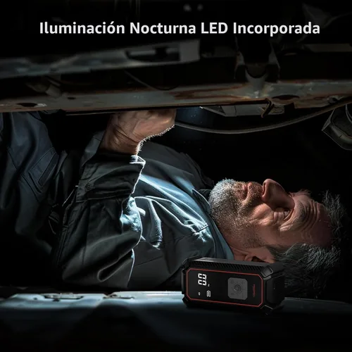 Miniatura 11 de OlarHike Inflador de neumáticos, compresor de aire portátil, alimentado por batería, 7500 mAh, modo dual, bomba de aire automática para neumáticos