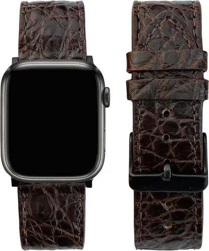 Miniatura 9 de AIIigator - Correa de reloj hecha a mano de cuero compatible con Apple Watch Ultra de 1.929 in 1.772 in 1.732 in 1.654 in 1.614 in 1.575 in 1.496 in