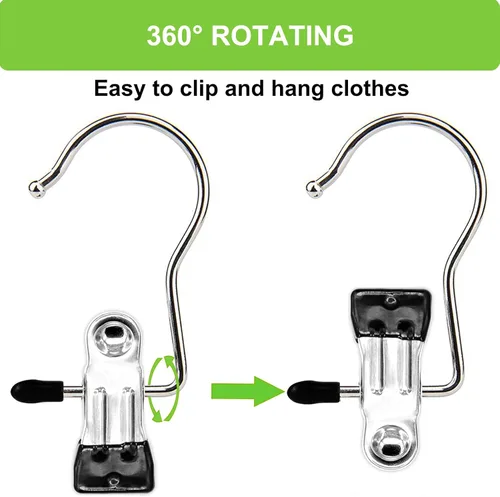Miniatura 4 de Clips para colgar botas, paquete de 16 ganchos de lavandería, clips para colgar ropa, alfileres de armario, abrazaderas organizadoras, calcetines