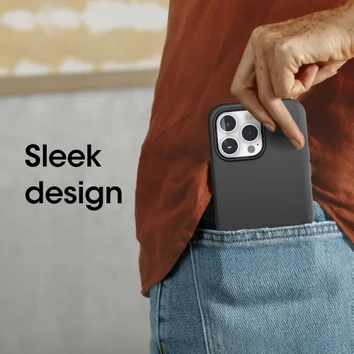 Miniatura 5 de OtterBox Funda para iPhone 14 Pro Max (SOLAMENTE) Symmetry Series+ - Negro, ultra elegante, se acopla a MagSafe, bordes elevados protegen la cámara