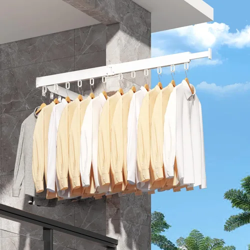Miniatura 7 de Estante de Secado de Ropa HEILAIYI,Estante de Secado de Lavandería,Estante de Ropa Montado en la Pared,Estante de Lavandería Montado