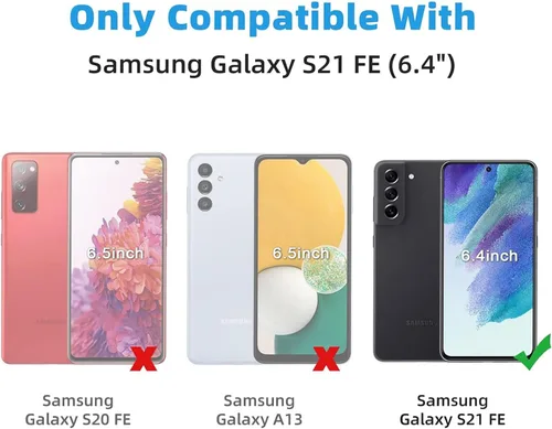 Miniatura 2 de Paquete de 3 protectores de pantalla compatibles con Samsung Galaxy S21 FE 5G de 6.4 pulgadas, película de hidrogel de TPU suave transparente HD