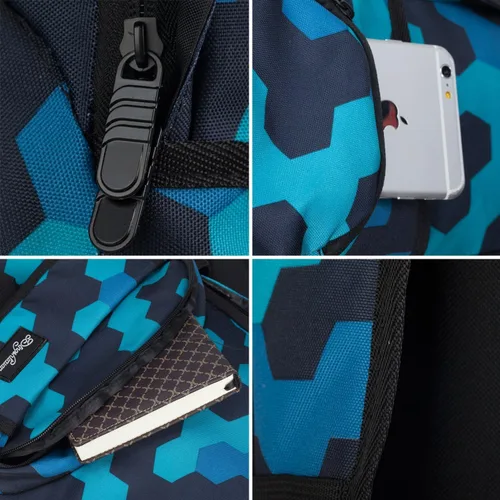 Miniatura 6 de Mochila escolar estilo Rickyh, mochila de viaje para hombres y mujeres, mochila ligera con compartimento para portátil, Tamaño único