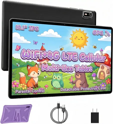 Miniatura 9 de HAOVM Tablet 10 pulgadas Android 14, 4G SIM desbloqueado, tableta infantil con ranura para tarjeta SIM, pantalla táctil IPS, procesador rápido