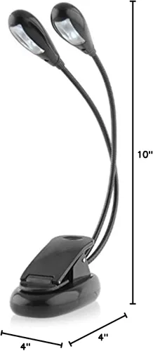 Miniatura 7 de Luz de soporte de música, luz LED de lectura de libros, luz USB y funciona con baterías/luces portátiles para piano de viaje, lector electrónico