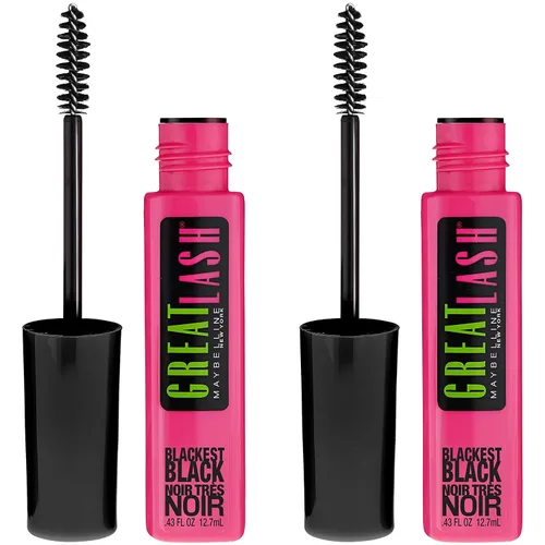 Miniatura 22 de Maybelline Great Lash BIG Máscara lavable, Máscara voluminizadora, espesante y alargadora, color negro parduzco, 2 unidades Negro café.