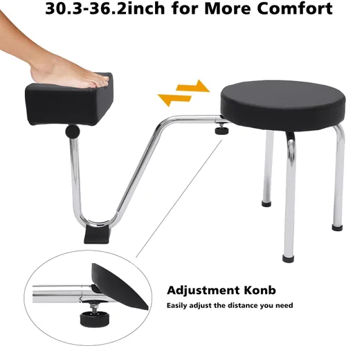 Miniatura 3 de Taburete portátil para pedicura, altura ajustable, negro, para spa, salón de belleza, estudio