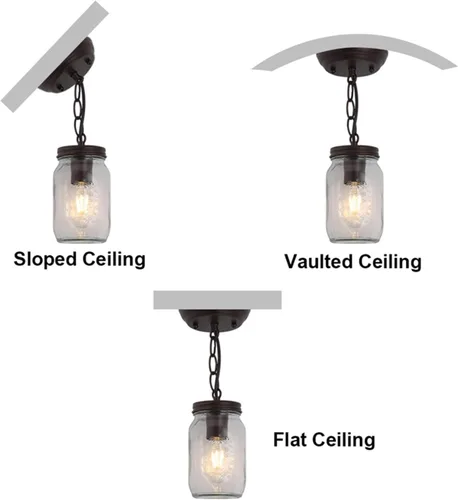 Miniatura 6 de Retro Industrial Style Led Chandelier Glass Modern Ceiling Lamp Pendant Lighting Indoor Fixture American Aisle Entrance Lamparas,for Dinning Room