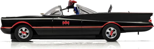Miniatura 2 de Scalextric Batmobile de Batman Television Series 1:32 Slot Race Car C4175 de 1960, negro y naranja