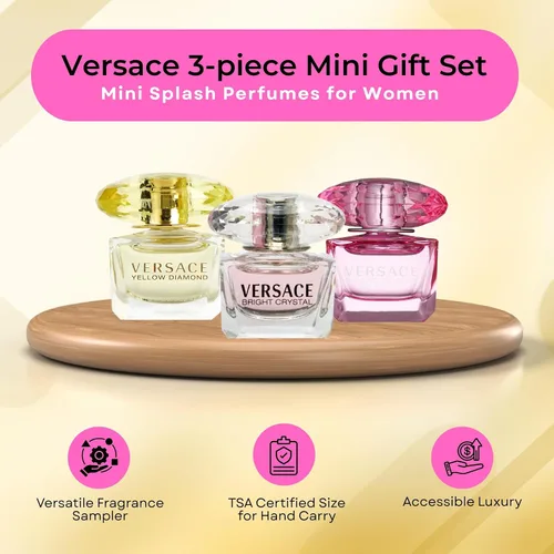 Miniatura 2 de Versace Colección de Fragancias en Miniatura de 3 Piezas - Bright Crystal Absolu, Bright Crystal, Yellow Diamond - Set de Regalo para Mujeres 0.17