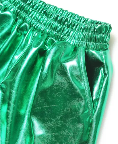 Miniatura 3 de Perfashion Pantalones cortos metálicos para niñas, pantalones y gafas de sol brillantes para fiestas