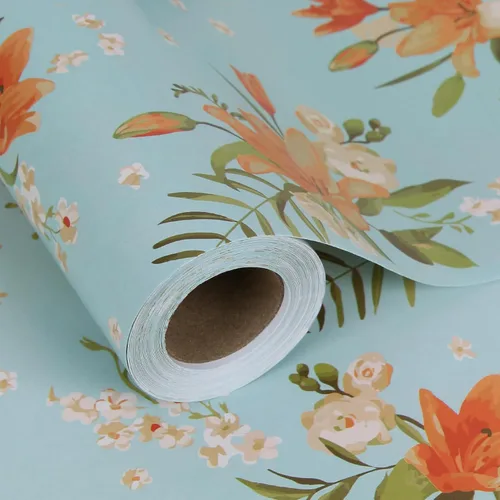 Miniatura 31 de Aimyoo - Rollo de papel de regalo floral kraft - Rollo jumbo - 30 pulgadas x 33 pies - Papel de regalo vintage con flores para todas las ocasiones