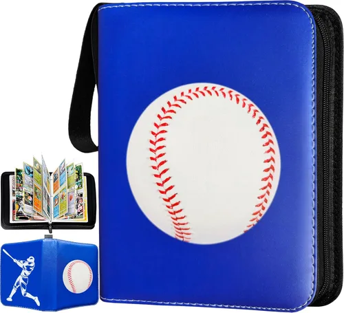 Carpeta de Tarjetas de Béisbol con 440 Bolsillos, Libro de Tarjetas de Béisbol de 55 Fundas con 3 Anillas, Soporte para Tarjetas de Intercambio con