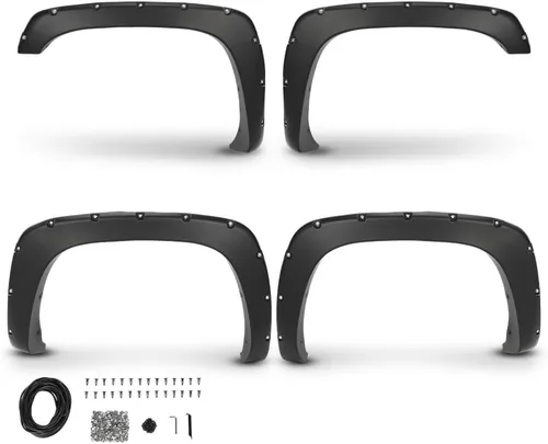 Miniatura 11 de PIT66 Guardabarros para guardabarros, compatible con Chevy Silverado 1500/2014 Silverado 2500HD 3500HD Fleetside New Body de 6.5 pies/8 pies