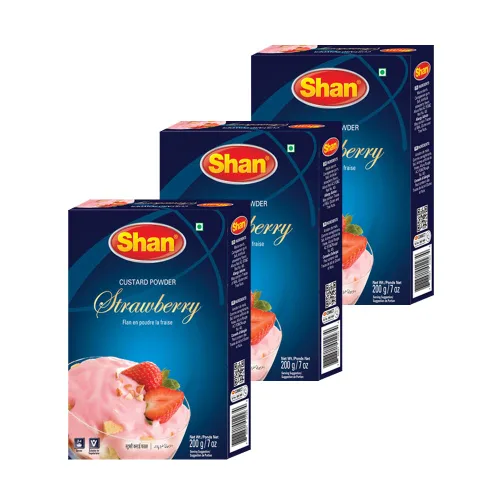 Miniatura 86 de Shan Polvo de crema de mango, 7.05 oz, postre esencial para cualquier ocasión, apto para vegetarianos, bolsa hermética en una caja (paquete de 3)