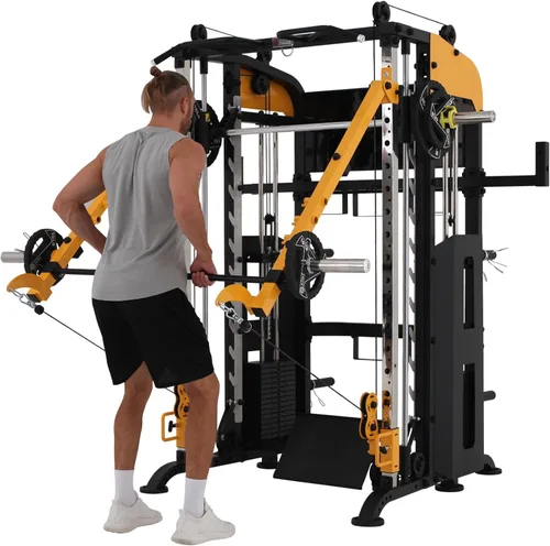Miniatura 7 de Altas Strength Máquina Smith 3061B con brazos de palanca ajustables, relación de polea 2:1, sistema de gimnasio en casa, estante para sentadillas